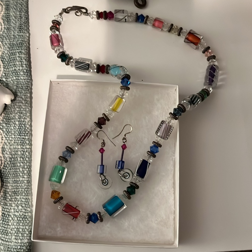 Glass Bead Multicolor Necklace